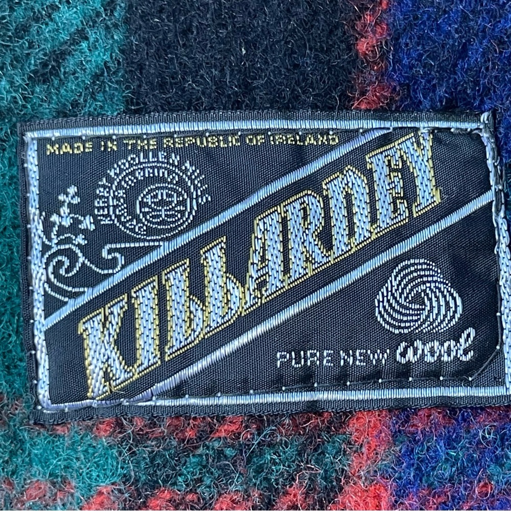 Killarney Tartan Wool Throw Blanket Kerry Woollen Mills Ireland 61" x 77" - Picture 3 of 11